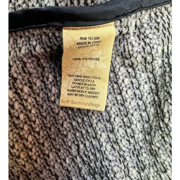 Soft Surroundings Shacket Cardigan Topper Blazer Houndstooth Purple XL - Picture 7 of 10